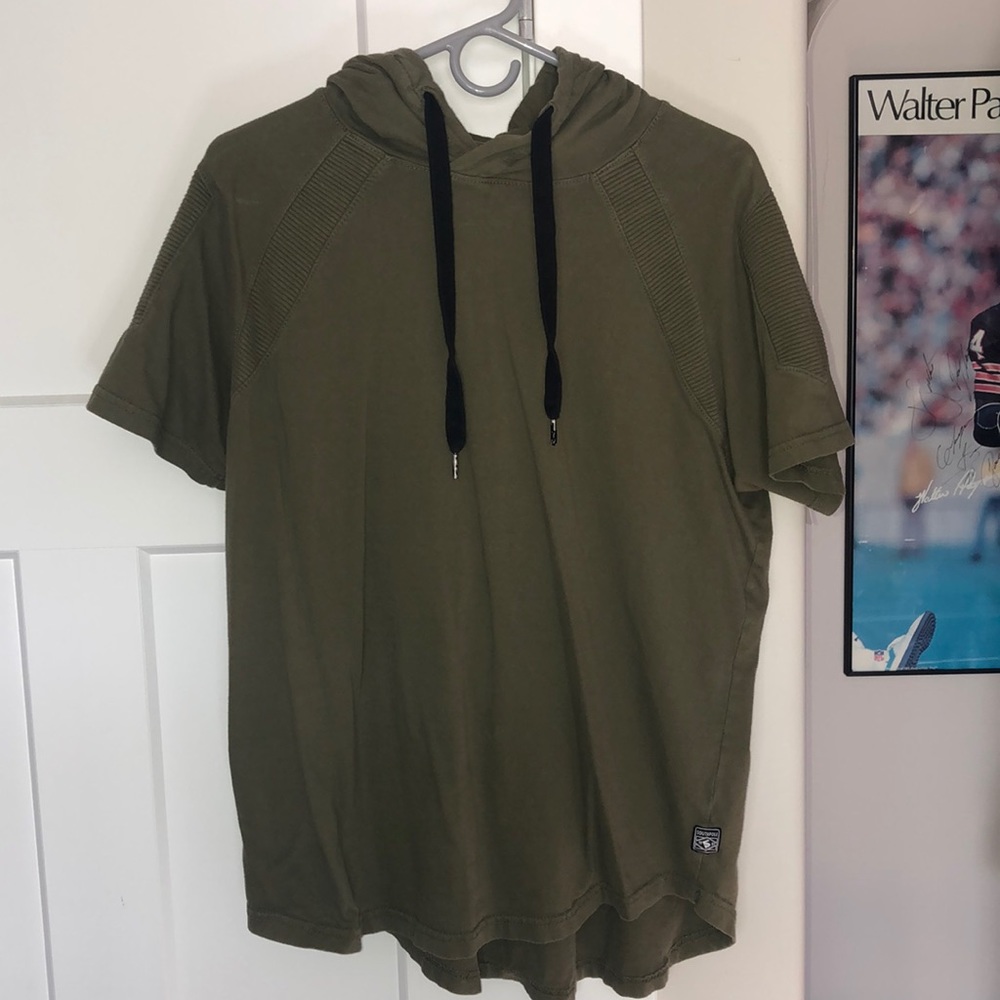 Men's South Pole Short Sleeve Hoodie - Olive Green